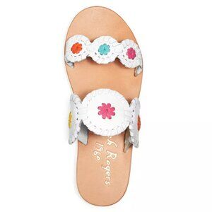 Jack Rogers girls Miss Lauren multicolored sandal size 4 NWT and box